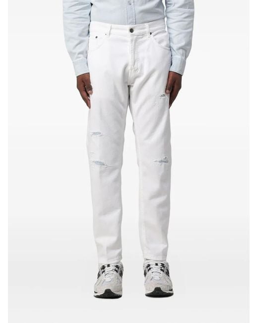 Jeans Dian Con Effetto Vissuto di Dondup in White da Uomo