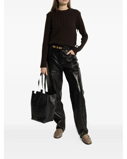 Furla Brown Nuvola Loafer mit Monogramm