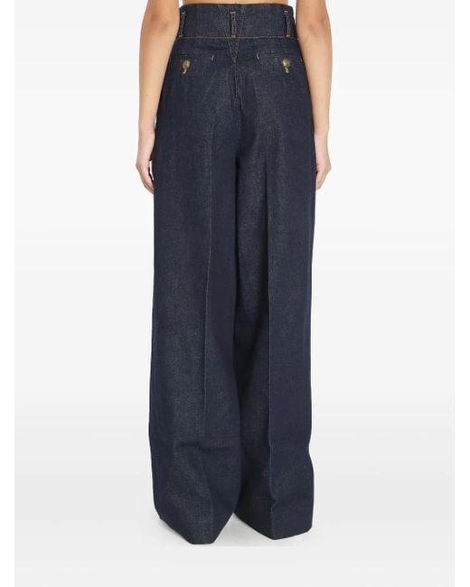 Zimmermann Blue Wide-Leg Denim Jeans