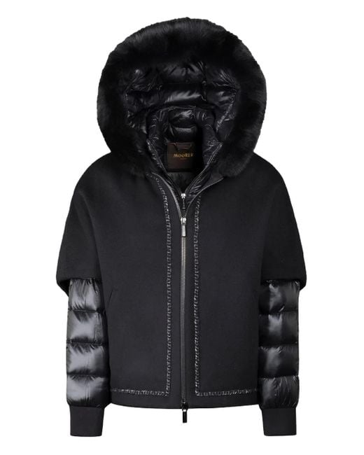 Moorer Black Pegaso Puffer Jacket