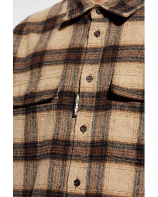 Camisa A Cuadros DSquared² de hombre de color Brown