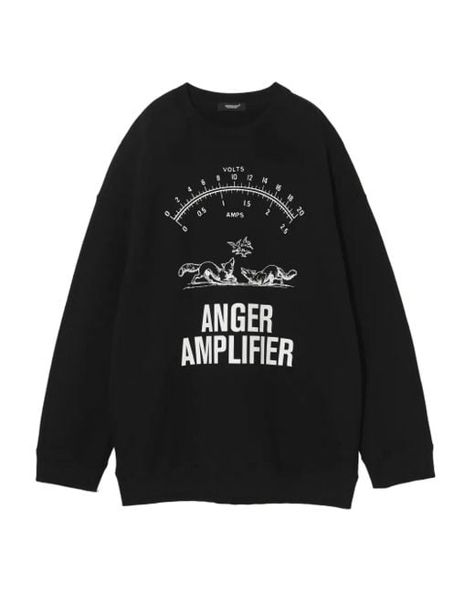 Undercover Black Voltmeter-Print Sweatshirt for men