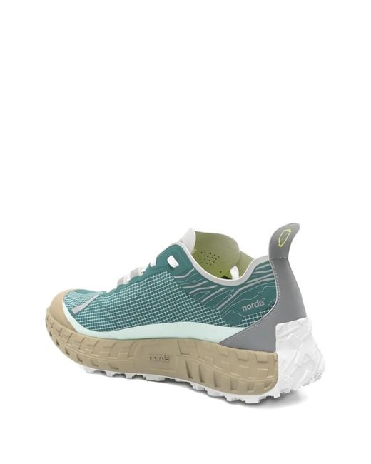 Norda Blue 001A Grid-Pattern Sneakers for men