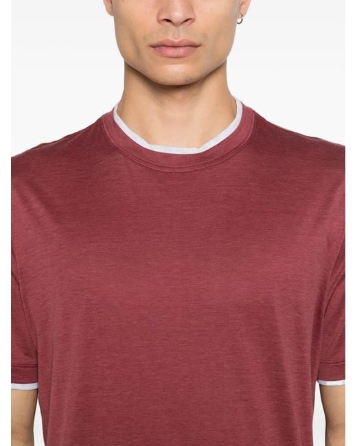 Brunello Cucinelli Red T-Shirts for men