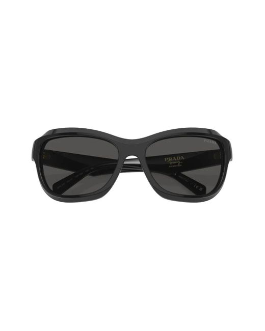 Prada Black Pr A27S Oversize-Frame Sunglasses