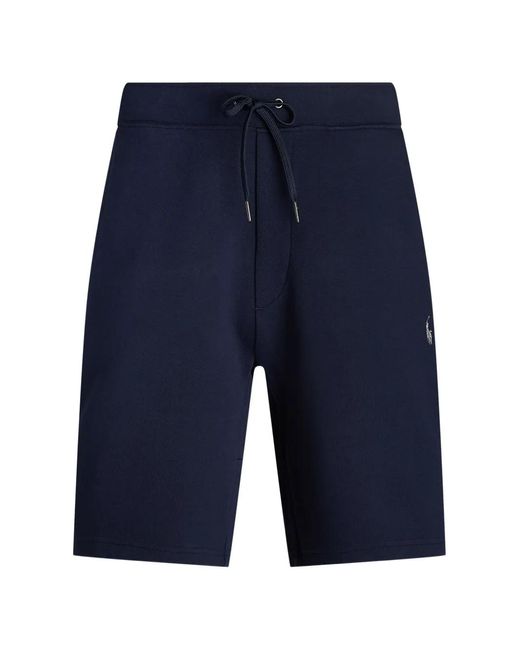 Polo Ralph Lauren Blue Logo-Embroidered Drawstring Shorts for men