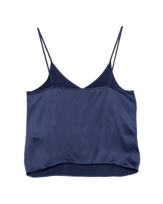 MVP WARDROBE Blue Spaghetti-Strap Top
