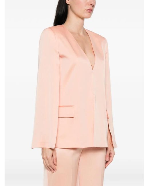 Twinset Pink Satin Cape Jacket