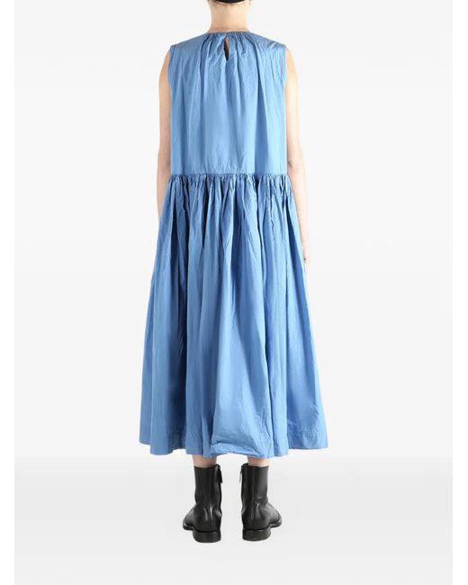 Casey Casey Blue Gathered Midi Dress