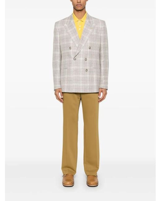 Etro White Blazer With Check Pattern for men