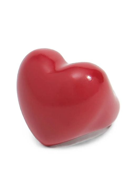 Bimba Y Lola Red Enameled Heart Ring