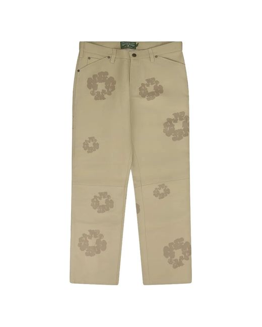 DENIM TEARS Natural Wreath Laser-Cut Trousers for men
