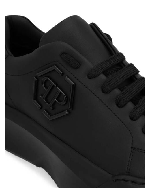 Philipp Plein Black Godzilla Runner Hexagon Sneakers