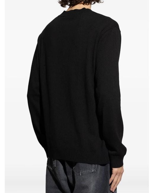 Moschino Black Milano-Logo Sweater for men