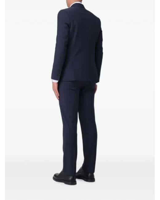 Colamarino Blue Button-Up Straight-Leg Suit for men