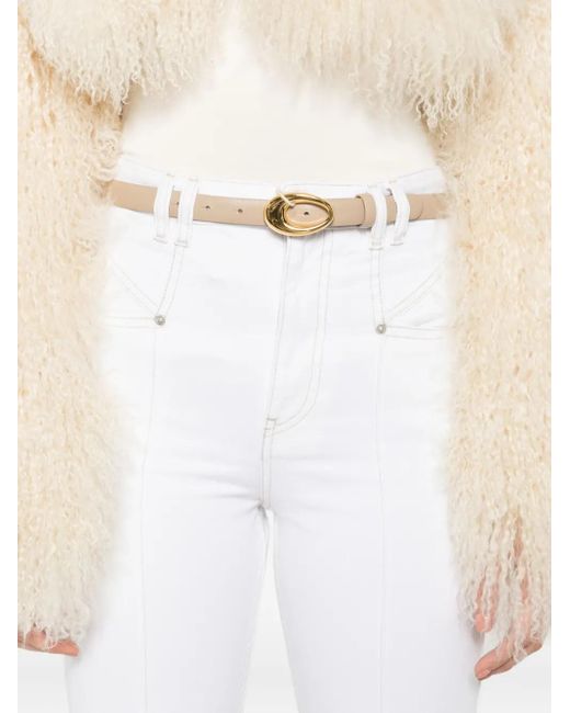Isabel Marant White Cotton Straight Jeans