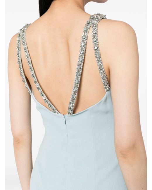 Jenny Packham Maxi-jurk Verfraaid Met Kristallen in het Blue
