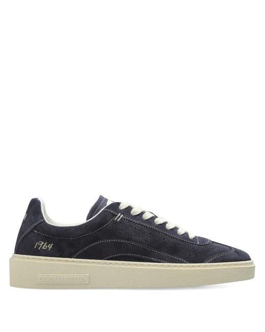 DSquared² Blue Suede Lace-Up Sneakers