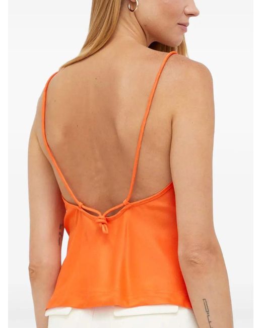 Herskind Orange Tie-Back Top