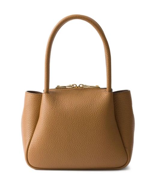 Prada Brown Mini Sac En Cuir