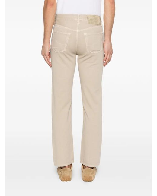 Jacob Cohen White Edo Logo-Embroidered Jeans for men