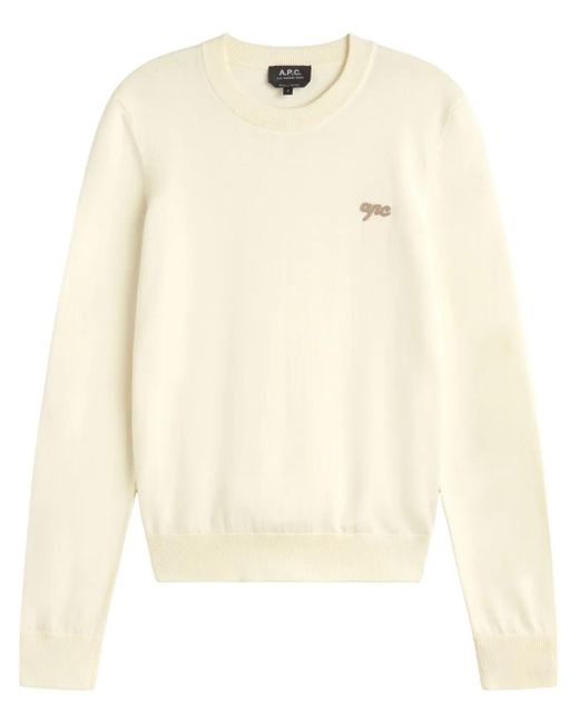 A.P.C. Natural Crew Neck Jumper
