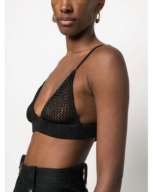 Dodo Bar Or Black Geddy Knitted Bra Top