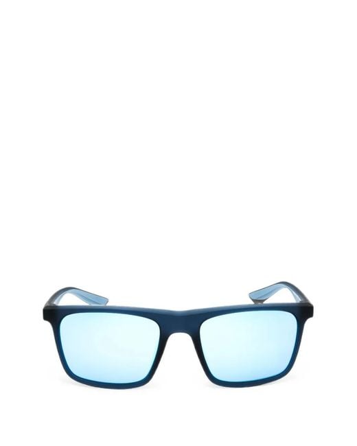 Nike Blue Chak Rectangle-Frame Sunglasses for men