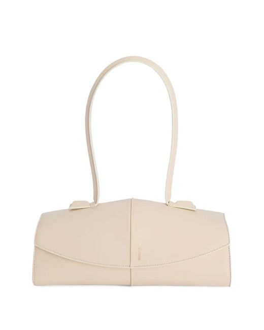 Jil Sander Natural Linea Leather Shoulder Bag