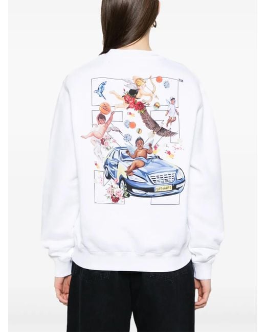 Off-White c/o Virgil Abloh Fresco Arrow Sweater in het White