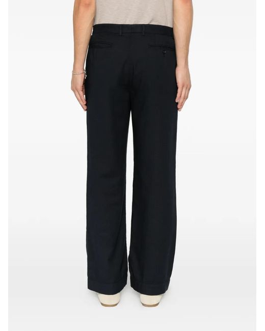 Cellar Door White Button-Detail Trousers for men