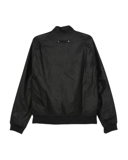 Barbour Black Zip-Up Bomber Jacket for men