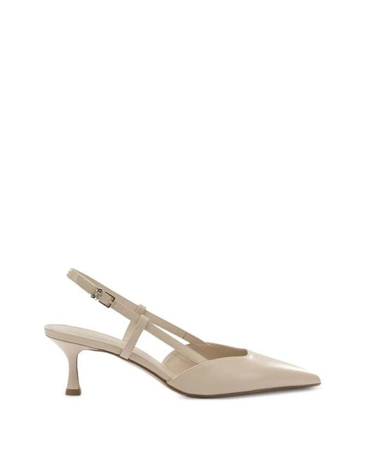 Sergio Levantesi White Elsa Pointed Strap Pumps