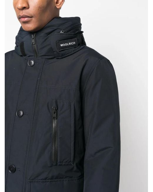 Woolrich Blue Dark Oversize Coat for men