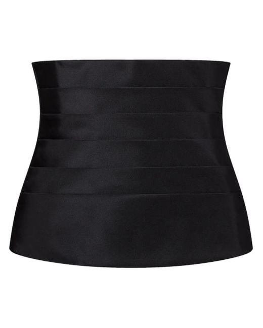 Thom Browne Black Lace-Up Corset