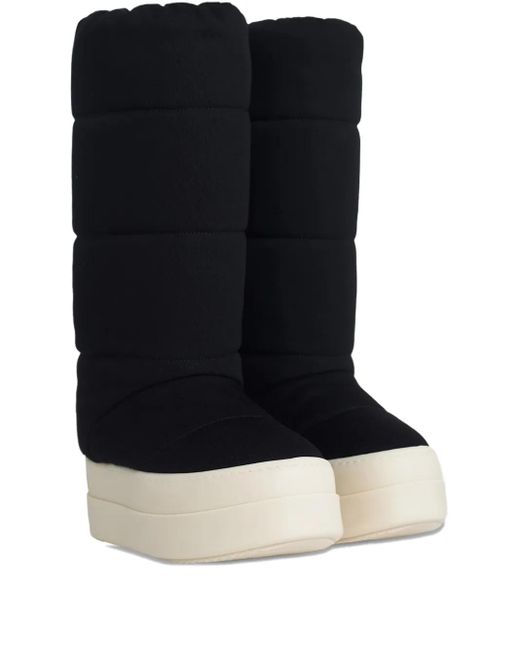 Rick Owens Black Mega Bumper /Milk" Boots for men