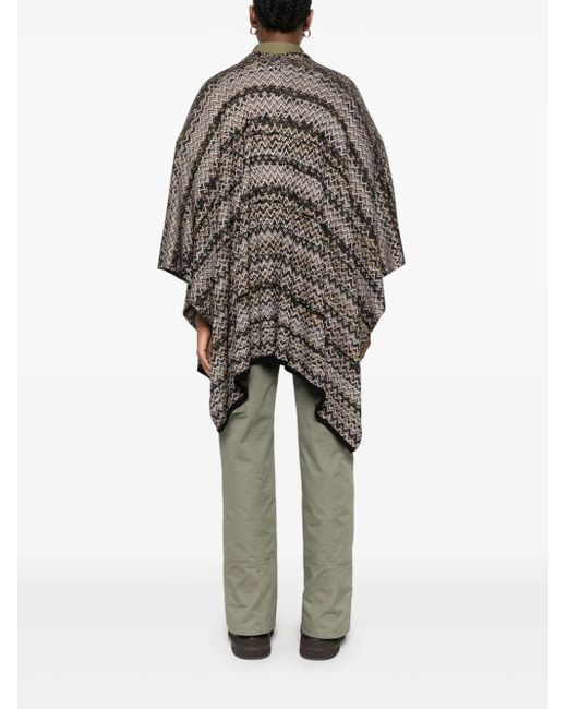 Missoni Gray Cape Mit Zickzackmuster