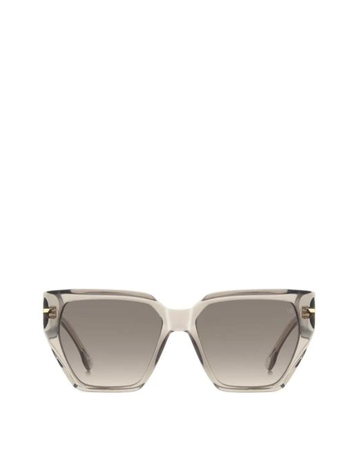 Victoria Beckham Gray Geometric Sunglasses