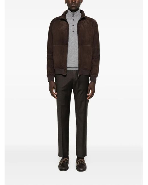 Corneliani Gray Button-Fastening Sweater for men