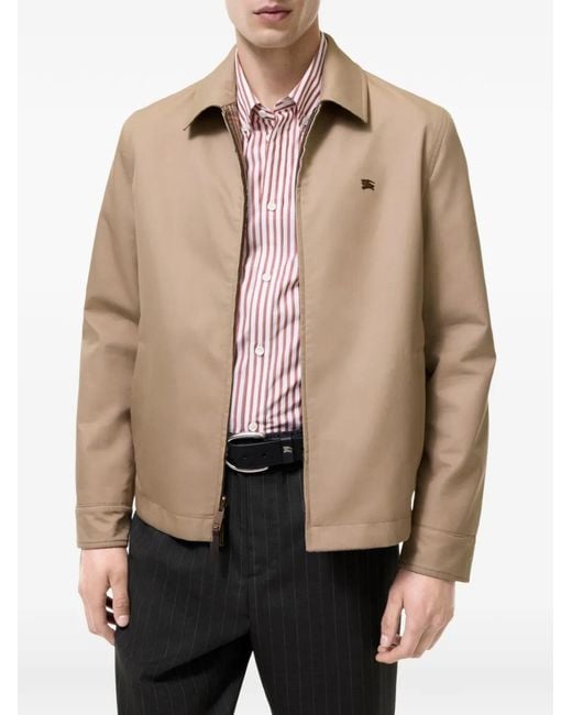 Burberry Natural Reversible Tropical Gabardine Bloomsbury Harrington Jacket for men