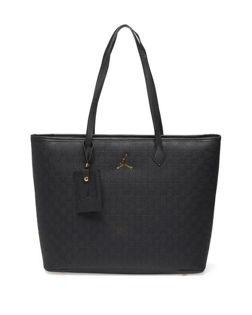 Nike Black Monogram Zip-Fastening Tote Bag