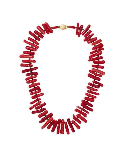 Roxanne Assoulin Red Coral Branch Necklace