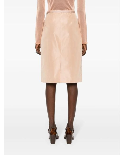 Prada Natural Faille Skirt