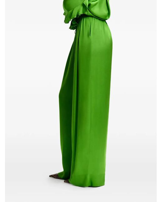 Essentiel Antwerp Green Drawstring-Fastening Trousers