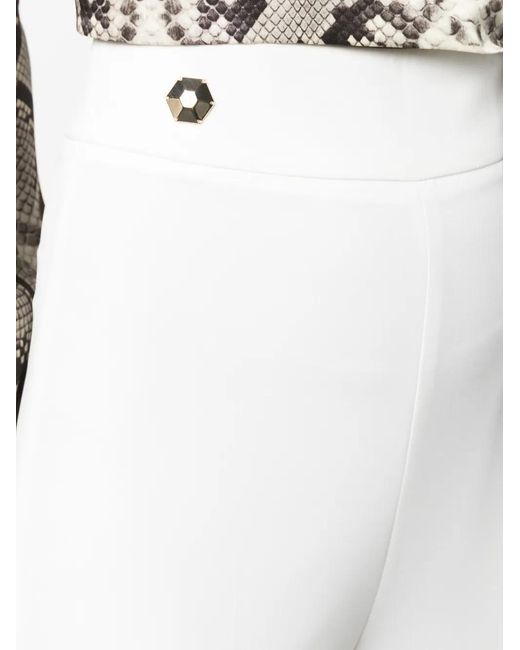 Philipp Plein White Cady-Studded Trousers