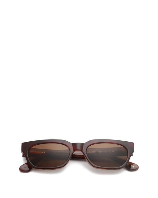 A.Kjærbede Brown Bror Rectangle-Frame Sunglasses