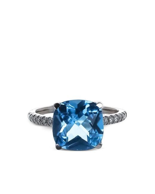 Lisa Nik Blue 18Kt Swiss Topaz Ring