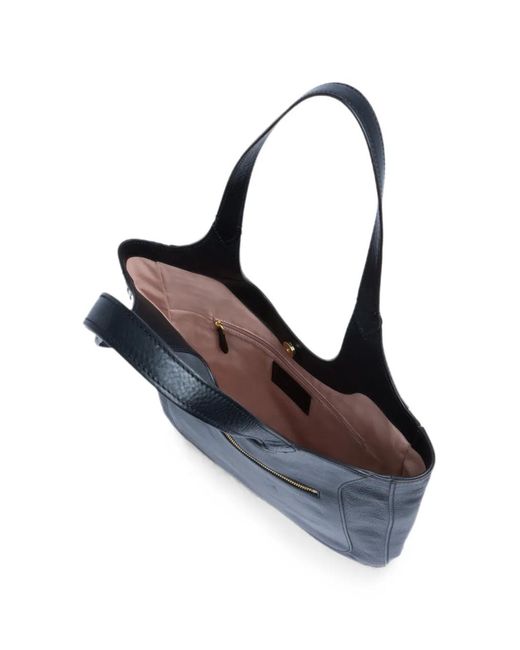 The Bridge Blue Leather Shoulder Bag