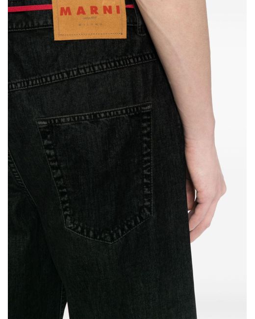 Marni Black Drawstring Flared Trousers for men