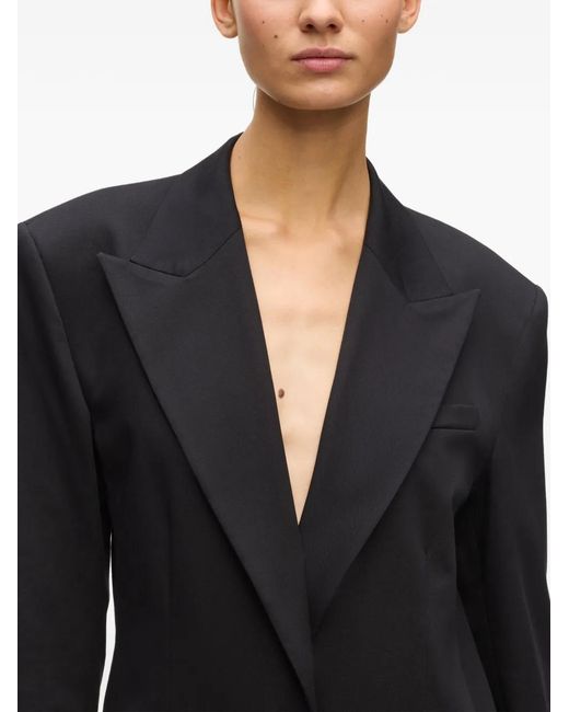 Karl Lagerfeld Black X Amber Valletta Single-Breasted Blazer